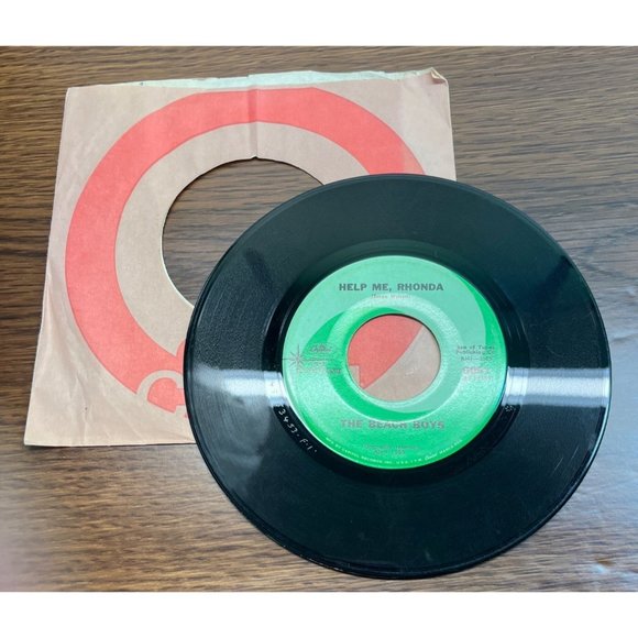 The Beach Boys Help Me Rhonda / You Wanna Dance 45 Capitol 6081 Green Starline - Picture 3 of 6